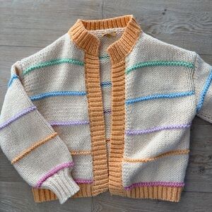 Striped Knit Cardigan - Multicolor